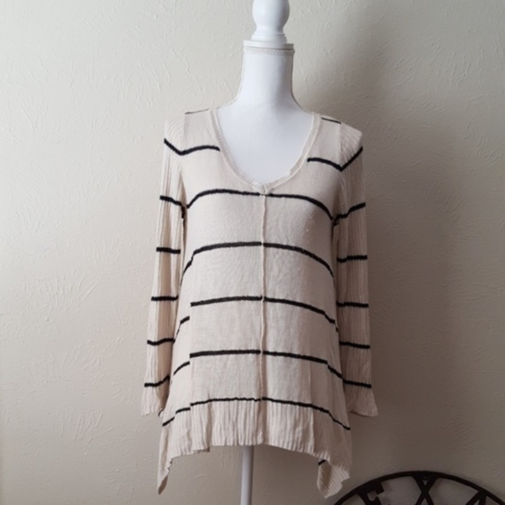 Pink Republic Striped V-Neck Sweater